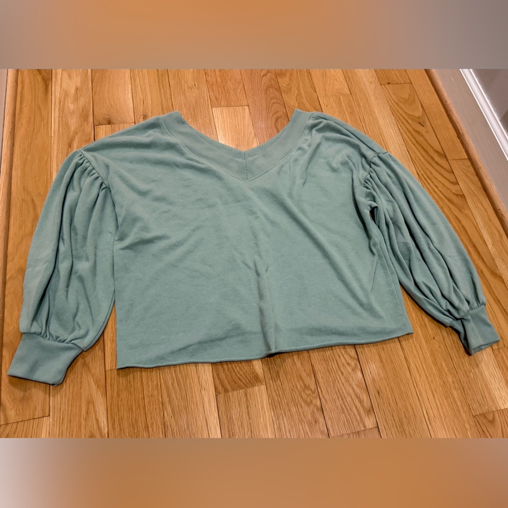 Forever 21 Sage Ribbed Knit Top